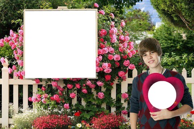 Justin Bieber loves you Photo frame effect
