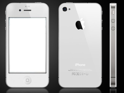 iPhone 4 Branco Fotomontagem