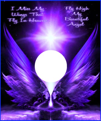 purple wings Photomontage