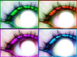 les yeux en couleurs Fotomontaggio