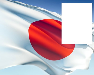Bandera de Japon Fotomontaż