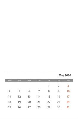 calendrier mai 2020 Fotomontaža