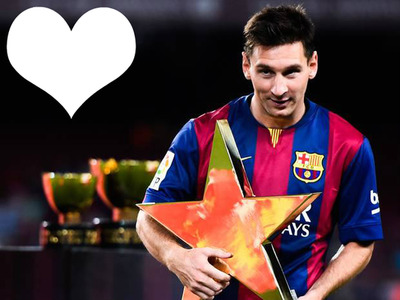 messi love Photo frame effect