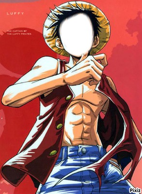 One Piece Luffy Фотомонтажа