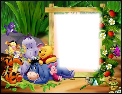 WINNIE POOH Photo frame effect