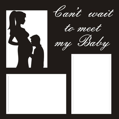 Can't wait to meet my baby Photo frame effect