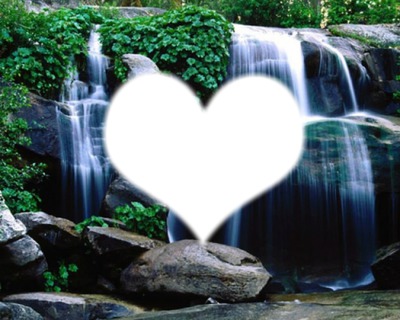 coeur cascade Fotomontage