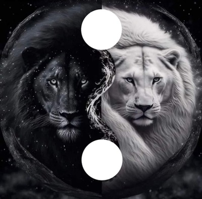 lion ying yang Fotomontáž