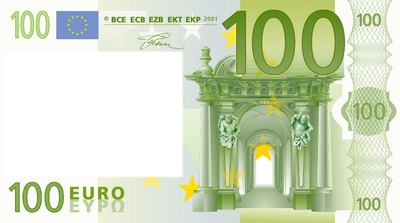100 Euro Фотомонтажа