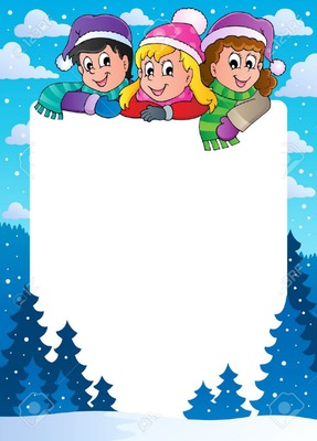 sport d'hivers Photo frame effect