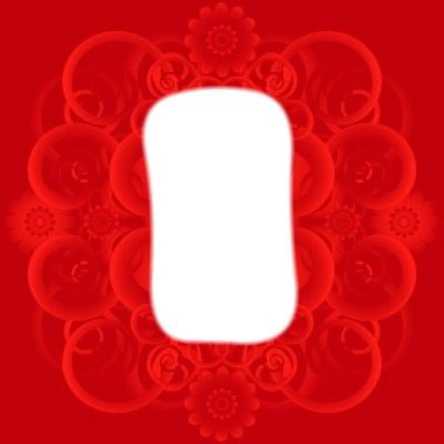 Asian red Frame 1 Photo frame effect