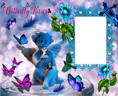 BUTTERFLY KISSES Photo frame effect