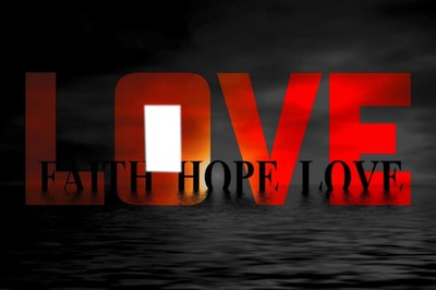 Faith Hope Love Fotomontaža