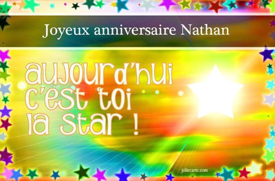 anniversaire nathan Photo frame effect