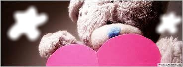 capa do urso e coração Fotomontagem