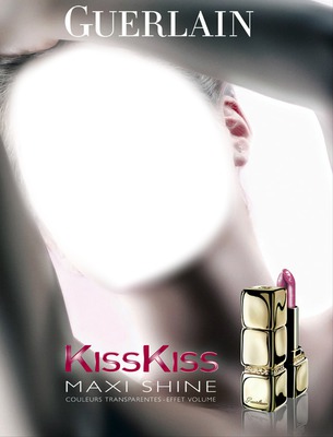 Guerlain KissKiss Maxi Shine Lipstick Advertising Fotomontáž