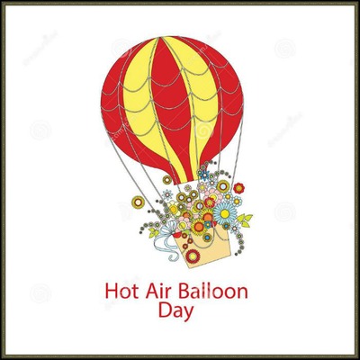 Happy Hot Air Balloon Day! Fotomontaža