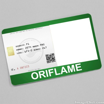 Oriflame Card Fotomontažas