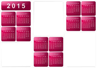 Calendrier Rose 2015 3 images !! Photomontage