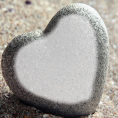 Piedra, forma de corazón, 1 foto Fotómontázs