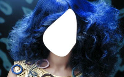 Cheveux bleu Fotomontaż