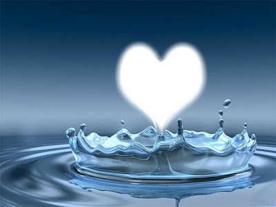 heart in water Montaje fotografico