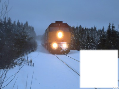 train Fotomontage