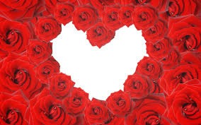 coração e rosas Fotomontaż