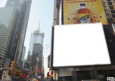 Billboard New York Photo frame effect