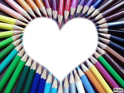 coeur de crayon Fotomontasje
