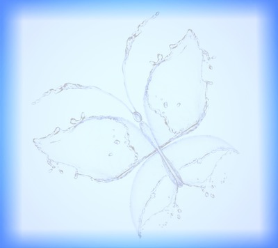 Kristallbild Butterfly Photomontage