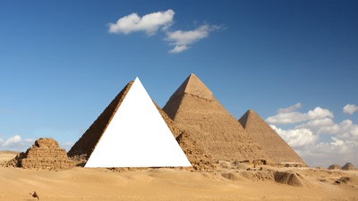 Montagem piramides Fotomontaggio