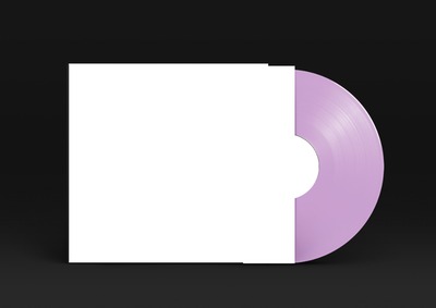 purple vinyl record Fotomontaż