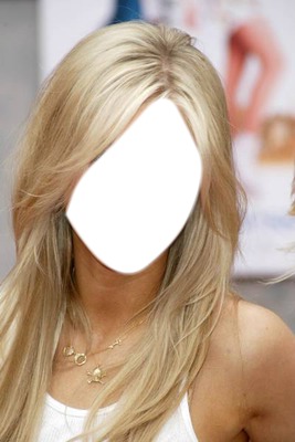 fille blonde Fotomontaža