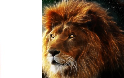 lion riche Montage photo
