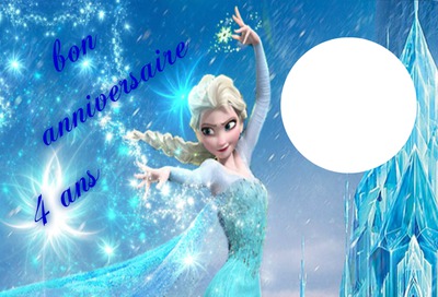 reine des neiges anniversaire Montage photo