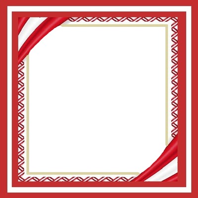 marco bicolor, rojo y blanco1. Fotomontaż