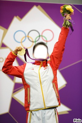 championne olympique Photomontage