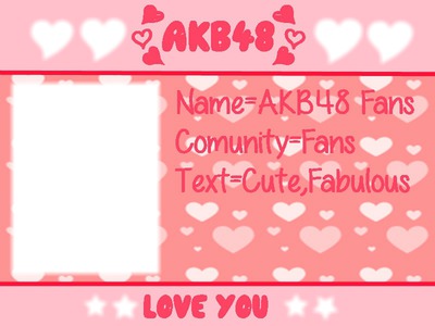 ID Card for AKB48 Fans Fotomontáž