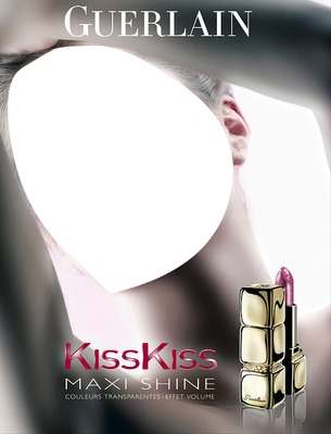 Guerlain KissKiss Maxi Shine Lipstick Advertising Фотомонтаж
