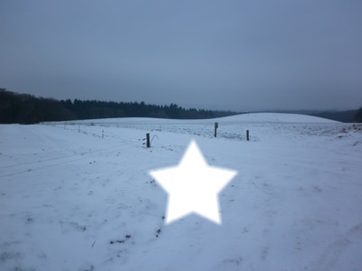 promenade dans la neige Photomontage