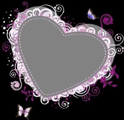 Pink Heart Photo frame effect