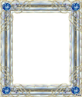 cadre bleu Fotomontaža
