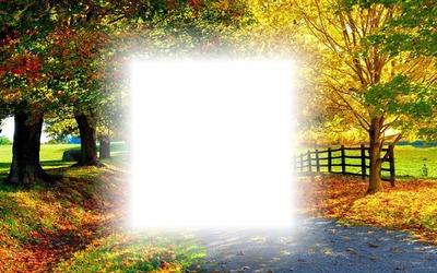 őszi táj Photo frame effect