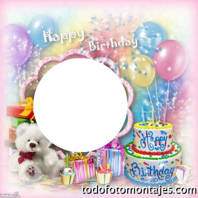 teddy birthday Fotomontage