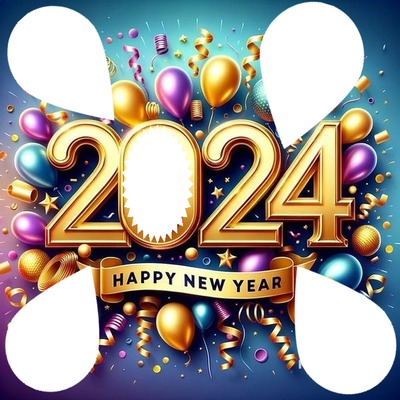 DMR - 2024 HAPPY NEW YEAR Montaje fotografico