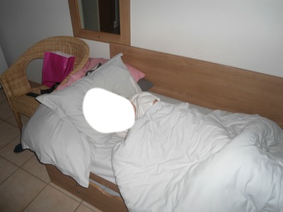 EVE dans le lit Photo frame effect