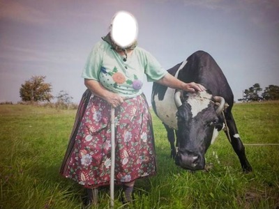 1000 vaches Fotomontaža