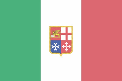 Civil Ensign of Italy flag Photo frame effect
