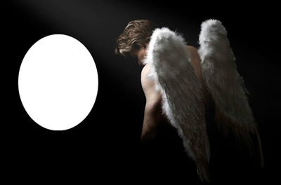male angel Photo frame effect